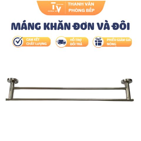 Máng Khăn Inox Đơn và Đôi - Dụng Cụ Bếp Chất Lượng Cao, Nhiều Kích Cỡ - TVKITCHEN (TV1345-1)