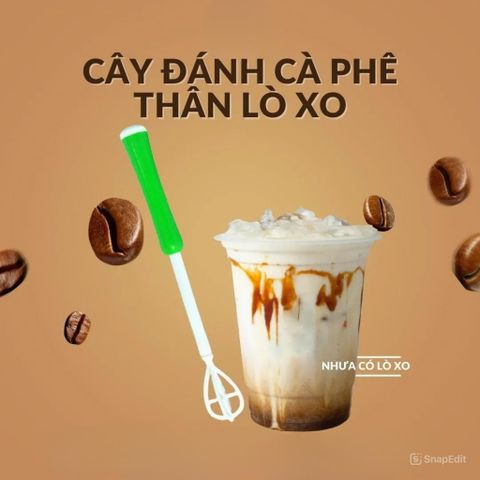 Cây Đánh Café Cầm Tay - Dụng Cụ Gia Dụng Nhà Bếp Tiện Lợi, Chất Liệu Nhựa, Kích Thước 20cm (TV1405)