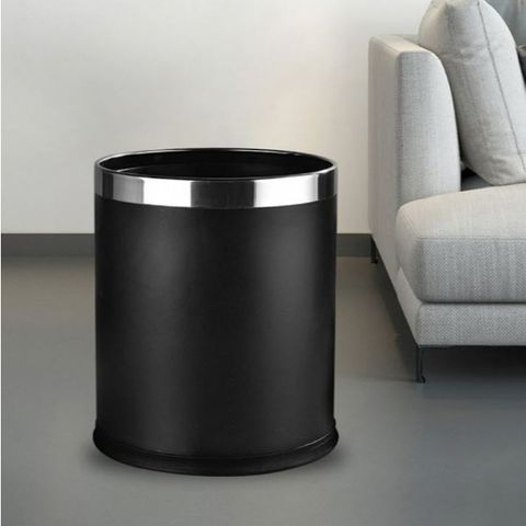 Sọt Thùng Rác 2 Lớp TVKITCHEN - Thiết Kế Hiện Đại, Chất Liệu Inox Cao Cấp, Kích Thước Ø25cm - Đen & Nhiều Màu Sắc (TV1393)