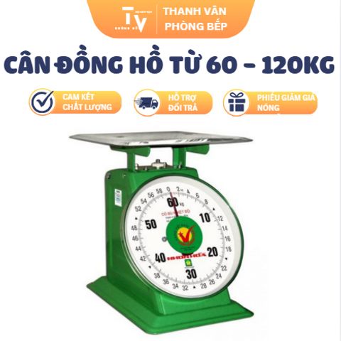 Cân Đồng Hồ Lò Xo TVKITCHEN 60 - 120kg Nhỏ Lớn - Cân Sức Khỏe Chính Hãng, Đầy Đủ Kích Thước, Dụng Cụ Gia Dụng UY TÍN (TV1351)