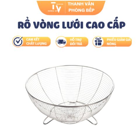 Rổ Vòng Lưới Inox Cao Cấp - Đồ Gia Dụng Nhà Bếp Thông Minh, Kích Thước 30x16x11cm, Hàng Chính Hãng TVKITCHEN (TV1272)