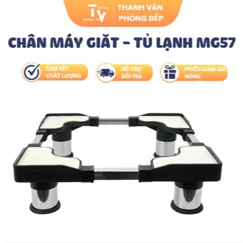 Chân Máy Giặt và Tủ Lạnh Inox CP MG57 Cao 12CM - Dụng Cụ Tiện Ích Nhà Bếp Chất Lượng Cao (TV1236)