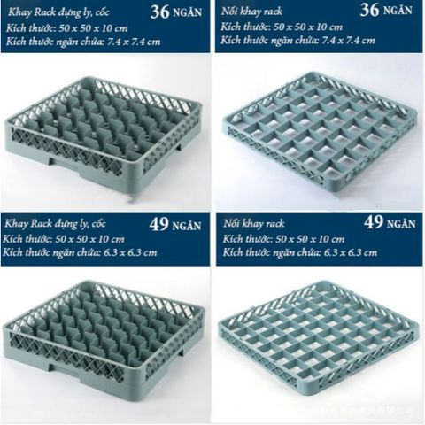 Khay Rack đựng ly, cốc nhiều ngăn chất liệu nhựa PP (TV1385)