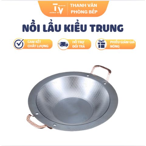 Nồi lẩu kiểu trung , Nồi lẩu kiểu Trung Quốc dùng ăn hải sản, ăn lẩu, trang trí bàn ăn phong cách sang trọng (TV1322)
