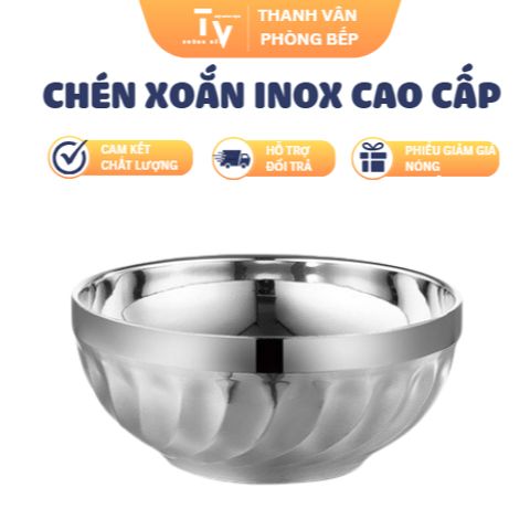 Chén xoắn inox cao cấp (TV1274)