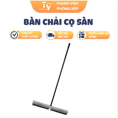 Bàn Chải Cọ Sàn - Dụng Cụ Vệ Sinh Nhà Bếp Chất Liệu Nhựa Màu Ghi, Thiết Kế Tiện Lợi (TV1370)