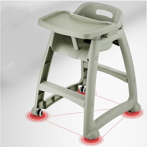 Ghế Ngồi Ăn Trẻ Em Kiểu Nhà Hàng - Ghế Nhựa PP Đa Năng Màu Ghi, Thích Hợp Cho Bé, Dụng Cụ Bếp Chất Lượng (TV1388)