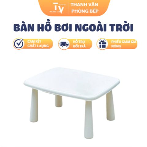 Bàn Hồ Bơi Ngoài Trời - Bàn Nhựa PP Chất Lượng Cao, Kích Thước 72.5 × 57 × 39.5 cm, Đồ Thể Thao - Du Lịch Tốt Nhất (TV1389)