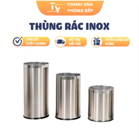 Thùng rác Inox không nắp (TV1395)