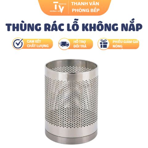 Thùng rác văn phòng dập lỗ không nắp (TV1394)