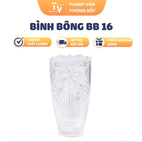 Bình Hoa Nhựa BB 16 TVKITCHEN - Dụng Cụ Trang Trí Nhà Bếp Đẹp, Chất Lượng Cao, Kích Thước 13x24.8cm (TV1422)