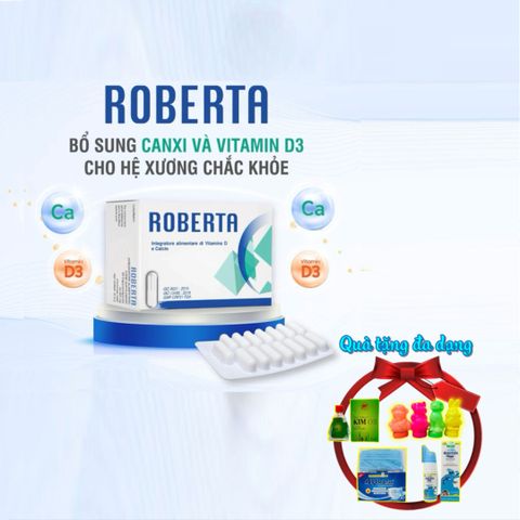 Canxi ROBERTA 30 Viên Nhập Khẩu Từ Ý - Hỗ Trợ Xương Khỏe Mạnh, Phát Triển Chiều Cao Cho Trẻ Em và Phụ Nữ Mang Thai