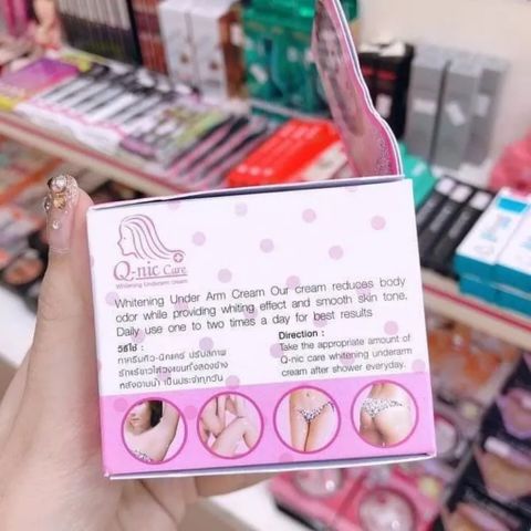 Kem Giảm Thâm Nách Thái Lan Q-NIC CARE - Làm Trắng Da, Khử Mùi, Cho Vùng Nách, Đầu Gối, Khuỷu Tay Sáng Mịn