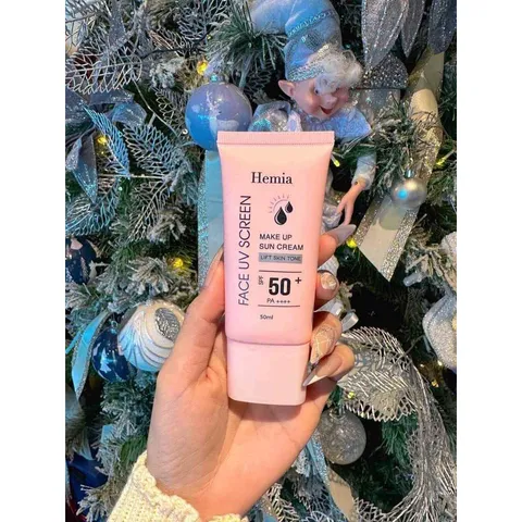 Kem Chống Nắng Nâng Tone Trắng Da Hemia SPF 50+ Hàn Quốc 50ml