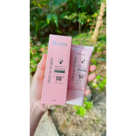Kem Chống Nắng Nâng Tone Trắng Da Hemia SPF 50+ Hàn Quốc 50ml