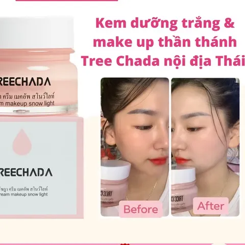 Kem Makeup Tree Chada Thái Lan SPF 50+ - Dưỡng Ẩm, Dưỡng Trắng, Không Gây Bí Lỗ Chân Lông - Sản Phẩm Thay Thế BB Cream, CC Cream