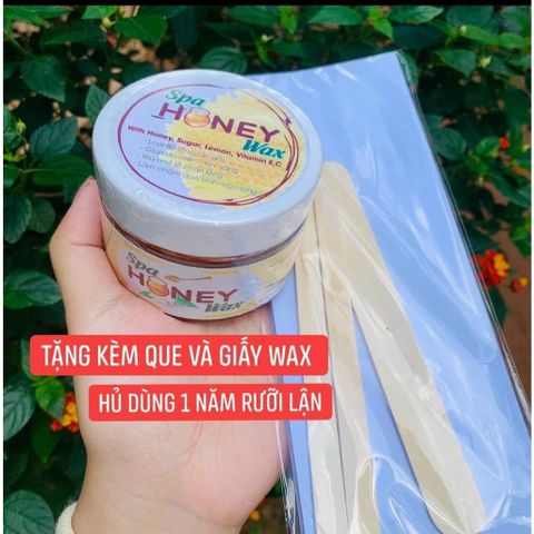 Wax Lông Lạnh Honey 350Gr - Bộ Triệt Lông An Toàn Không Đau Rát, Tặng 50 Giấy & 2 Que, Sạch Lông Lâu Mọc Lại