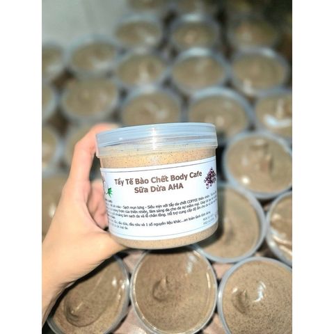 Tẩy Tế Bào Chết Cà Phê Sữa Dừa Dưỡng Ẩm Trắng Da - Chăm Sóc Da Toàn Thân, Giúp Mờ Thâm, Hỗ Trợ Trị Viêm Lỗ Chân Lông