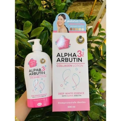 Sữa Dưỡng Thể Alpha Arbutin 3 Plus Collagen 500ml - Dưỡng Trắng Da, Cung Cấp Độ Ẩm, Ngừa Lão Hóa, Hương Thơm Dễ Chịu