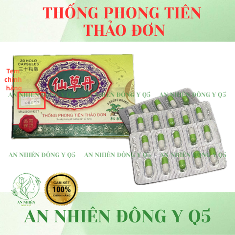 Thống Phong Tiên Thảo Đơn Giảm Đau Xương Khớp, Hỗ Trợ Điều Trị Gút, 30 Viên Hộp Chính Hãng Malaysia