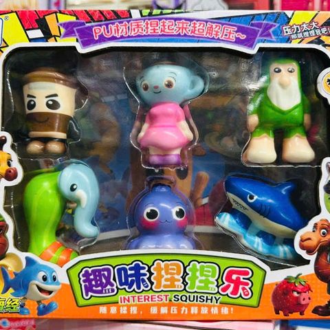 Bộ Đồ Chơi Mô Hình 6 Nhân Vật Tung Tung 9988-169 Interest Squishy - Đồ Chơi Sáng Tạo và Giải Trí Cho Trẻ Em