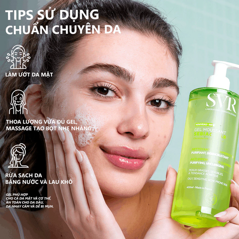 Sữa Rửa Mặt Gel SVR 400ml - Không Chứa Xà Phòng, Làm Sạch Dịu Nhẹ & Dưỡng Ẩm An Toàn Cho Da Nhạy Cảm, Trẻ Sơ Sinh