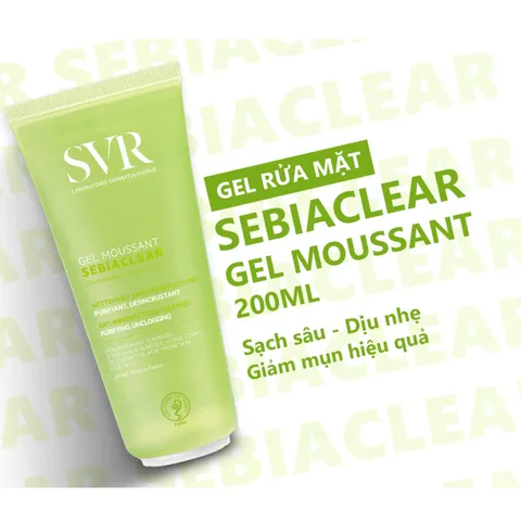 Sữa Rửa Mặt Dạng Gel SVR Không Chứa Xà Phòng 200ml – Làm Sạch Dịu Nhẹ Cho Da Dầu Mụn & Nhạy Cảm