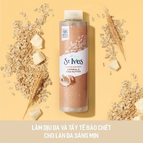 Sữa Tắm ST.Ives Body Wash 650ml - Dưỡng Ẩm, Tẩy Tế Bào Chết, Giúp Da Mềm Mại và Khỏe Mạnh, Hương Thơm Thư Giãn