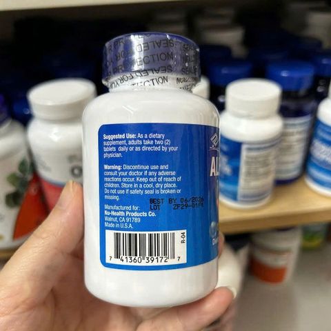 Bổ gan, tăng đề kháng Super Albumiin Nu-Health USA 100 viên