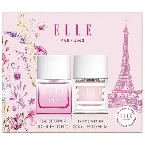 Set Nước Hoa Elle Eau de Parfum 2 Chai 30ml - Hương Trái Cây Nhiệt Đới, Hoa Cỏ, Tự Do, Nữ Quyền, Quà Tặng Thích Hợp