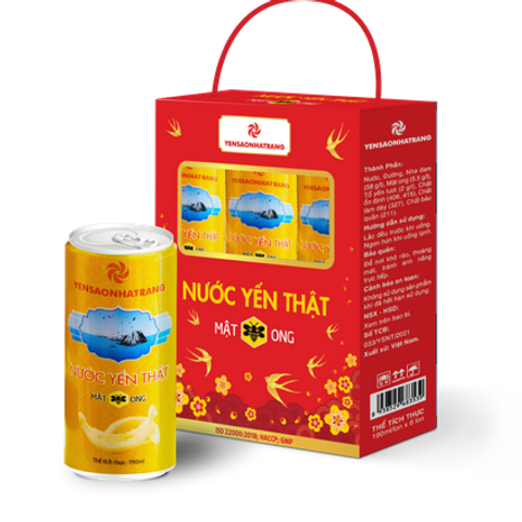 Lốc 6 Lon Nước Yến Thật - Vị Mật Ong