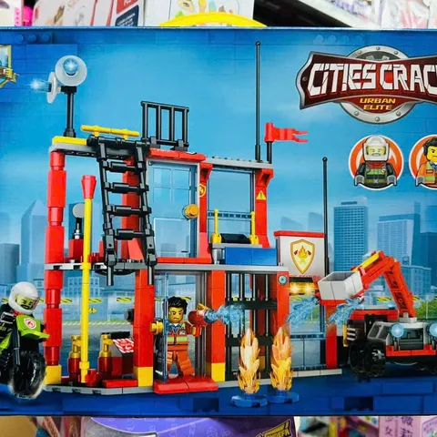 Đồ Chơi Lắp Ráp CITIES CRACK 98422 Đội Cứu Hỏa - Phát Triển Kỹ Năng Tư Duy Logic Cho Bé