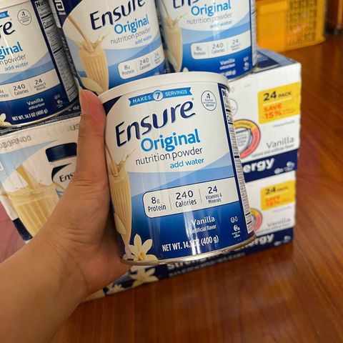 Thùng 6 lon sữa Ensure Mỹ vị vani - Thùng 6x400gr