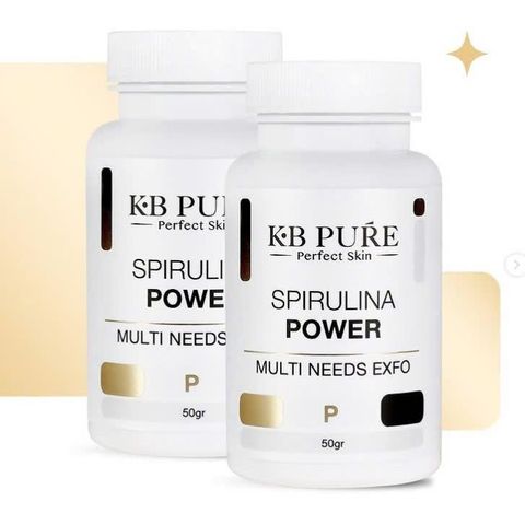 Bột Tảo Spirulina Power KB Pure - Kháng Viêm, Làm Sáng Da, Mờ Sẹo Chuyên Nghiệp, Chăm Sóc Da Hiệu Quả, Dược Mỹ Phẩm Israel
