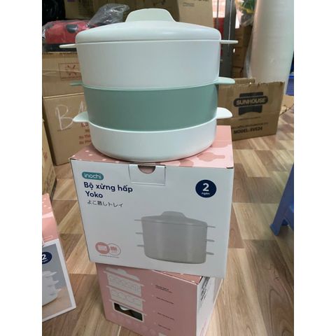 Bộ Xửng Hấp Cao Cấp Yoko Inochi 2 Tầng - Thiết Kế Thông Minh, Giữ Trọn Hương Vị thực Phẩm, Dễ Dàng Vệ Sinh và Bảo Quản