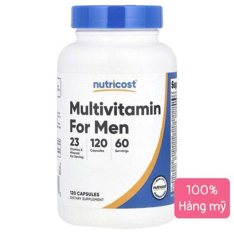 Viên Uống Vitamin Tổng Hợp Cho Nam 120 Viên - Multivitamin Tăng Cường Sức Khỏe, Năng Lượng, Miễn Dịch Cho Nam Giới