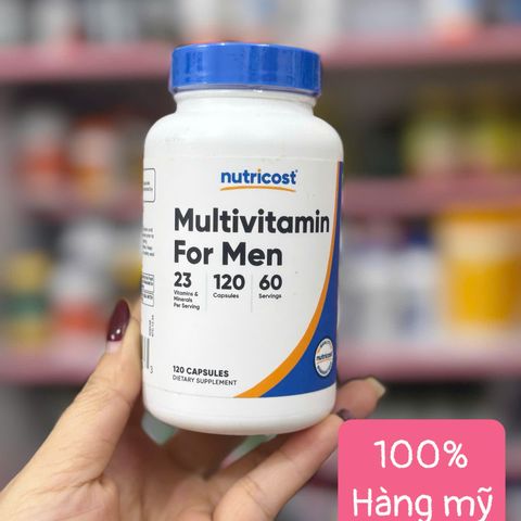 Viên Uống Vitamin Tổng Hợp Cho Nam 120 Viên - Multivitamin Tăng Cường Sức Khỏe, Năng Lượng, Miễn Dịch Cho Nam Giới