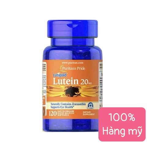 Viên Uống Bổ Mắt Puritan's Pride Lutigold 20mg - Hỗ Trợ Thị Lực, Giảm Mỏi Mắt, Bảo Vệ Võng Mạc Từ Ánh Sáng Xanh, 120 Viên