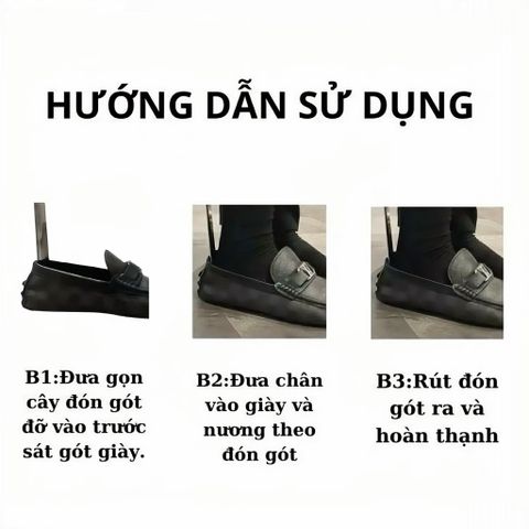Đón Gót Giày Sừng Trâu & Nhựa ABS - Tiện Dụng, Nhỏ Gọn, Phụ Kiện Thời Trang Cho Giày Da, Giày Thể Thao, Dễ Dàng Mang Theo
