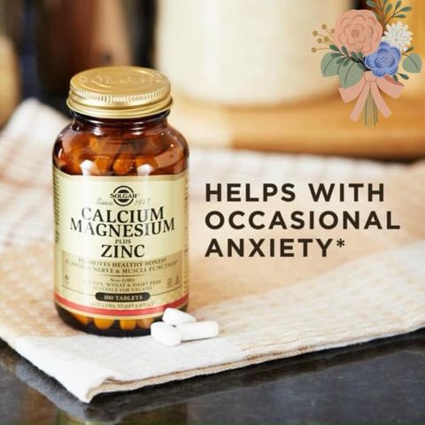 Viên Uống Canxi Magnesium Zinc Solgar Pháp 100 Viên - Hỗ Trợ Xương Khớp, Sức Khỏe Tối Ưu, Vegan Hữu Cơ, 1000mg