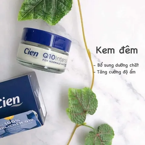 Kem Dưỡng Chống Lão Hóa Q10 Cien Night Cream 50ml - Giúp Da Mịn Màng, Căng Đầy, Cấp Ẩm 24h, Made in France