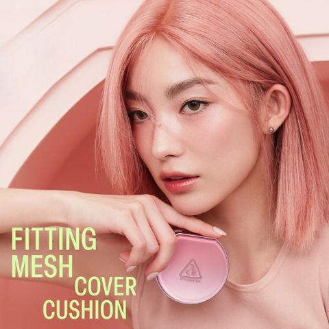 Phấn Nước Cushion 3CE Fitting Mesh Cover Kèm Refill 15g - Lớp Nền Mỏng Mịn, Tự Nhiên, Chống Nắng SPF 40 PA+++