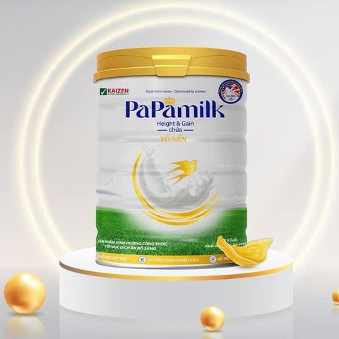 Sữa Tăng Cân, Chiều Cao Cho Trẻ PaPamilk Height & Gain Sữa Non 24H Tổ Yến - Dinh Dưỡng Tăng Cường Sức Đề Kháng, Phát Triển Toàn Diện