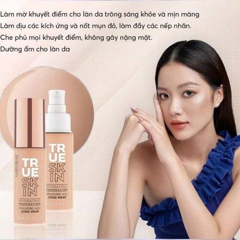 Kem Nền Che Khuyết Điểm Catrice True Skin 30ml - Hydrating Foundation Tự Nhiên, Bền Lâu, Phù Hợp Mọi Loại Da