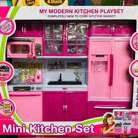 My modern kitchen playset - Bộ nhà bếp 3 ngăn có âm thanh và đèn, shop gửi kèm pin 5627, đồ chơi hiện đại cho trẻ em