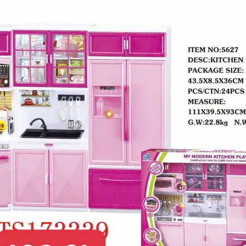 My modern kitchen playset - Bộ nhà bếp 3 ngăn có âm thanh và đèn, shop gửi kèm pin 5627, đồ chơi hiện đại cho trẻ em