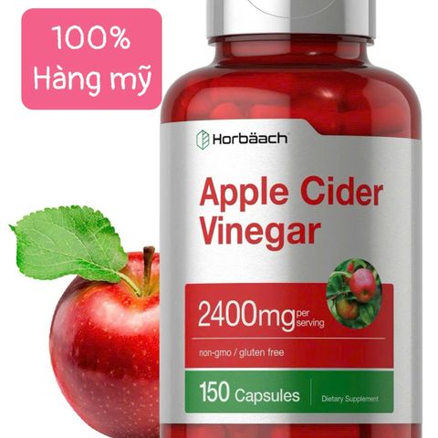 Viên uống giấm táo Mỹ Apple Cider Vinegar 2400 mg - Hỗ trợ tiêu hóa, giảm mỡ, đầy hơi, khó tiêu - 150 viên giải quyết vấn đề dễ dàng