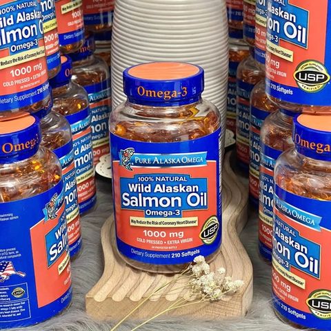 Pure Alaska Omega-3 Wild Alaskan Salmon Oil 1000mg 210 Viên | Dầu Cá Hồi Tự Nhiên | Hỗ Trợ Tim Mạch, Não Bộ & Mắt | Chính Hãng