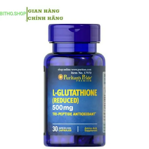 Viên Uống L-Glutathione 500mg - Bổ Gan, Chống Oxy Hóa, Làm Trắng Da, Tăng Cường Miễn Dịch - 30 Viên Puritan's Pride