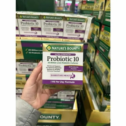 Viên Uống Men Tiêu Hoá Nature's Bounty Ultta Strength Probiotic 10